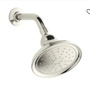 New: KOHLER Devonshire Polished Nickel Round Showerhead - Silver